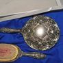 Vintage Victoria Vanity Mirror and Brush Silver Plated Set Image 3
