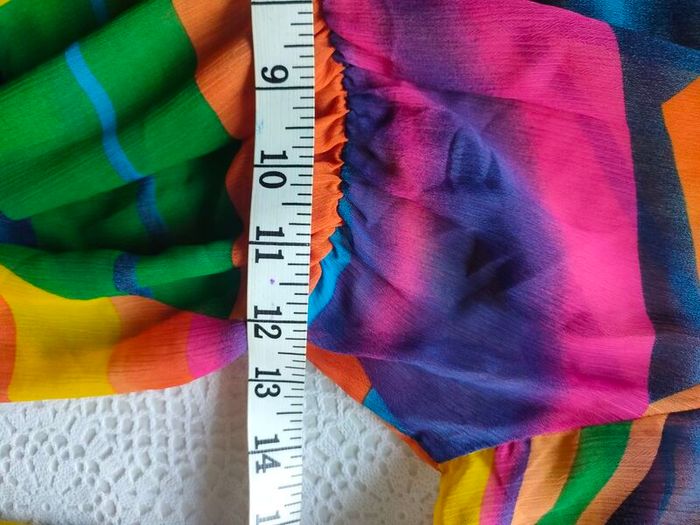 60s 70s style hippie sheer multicolour kaftan top  Postage included