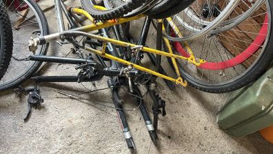 bike frames and bike wheels and parts EVERYTHING TOGETHER