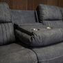 Naiomi 3+1+1 Electric Grey Fabric Recliner Sofa Set Image 3
