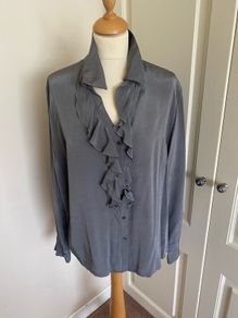 Mos Mosh dressy grey viscose shirt - size 12