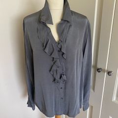 Mos Mosh dressy grey viscose shirt - size 12