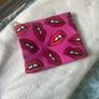 Skinny Dip clutch handbag pink and kiss pattern Image 4