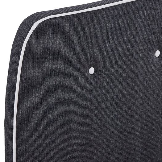 Bed Frame Dark Grey Fabric 120x190 cm