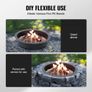 Fire Pit Ring Round 40 Inch Outer Steel Liner DIY Campfire Ring Firepit Image 4
