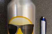 New - Christmas / Birthday Gift Idea -  An Official Emoji Drinks Bottle - With a Carbine Hanging Clip - E