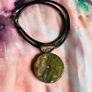 Chunky vintage moss agate pendant Image 2