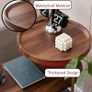 3 Tier Side Table slim side tabl living room Coffee Table Bedside Table,with Storage Shelf Sofa Versatile Furniture for Books, Coffee, and Bedroom Essentials  Ideal Living Room (Rustic Brown) Image 3