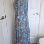 Kate & Pippa Teal Floral Boho Maxi Dress Size M Summer Occasion Dress Image 2