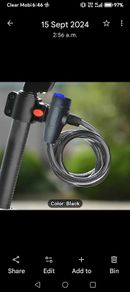 Bike Lock flexible with clip on holder
