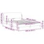 Bed Frame "Dover" Black 135x190 cm Double Velvet Image 4