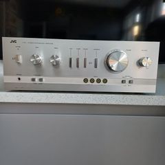 VINTAGE  Hi-Fi from the Japanese Golden era JVC As-5 Stereo integrated Amplifier 1978 aluminum silver faced in Wonderful condition