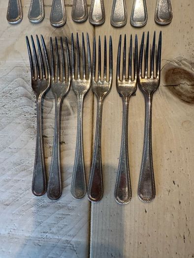 Vintage 6 person A1 silver plated cutlery set ..