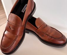 Dune Leather Loafers (Size 4)