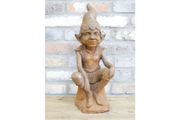 Rusty Cast Iron Elf Sitting D11217
