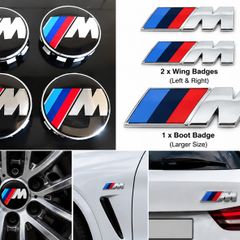 Bmw M Sport Badges + Caps - Free Post