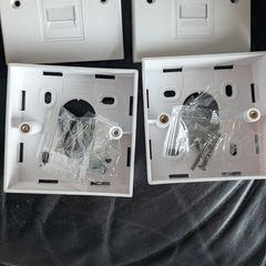 VCELINK 32mm Deep Surface Mount Back Box + Faceplate Keystone