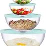 Brand New 4 Piece Glass Bowl with Lid, Image 2