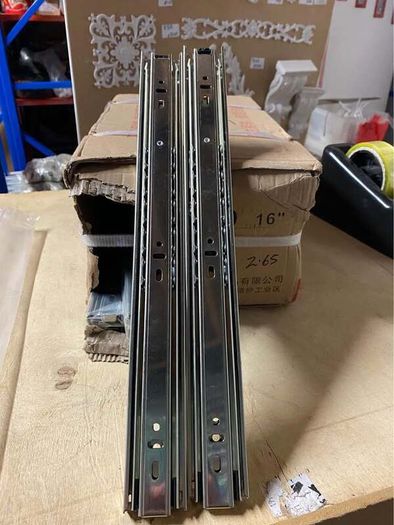 Heavy drawer ball bearing slides 18 inch pair