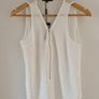 White chiffon top Image 2