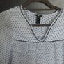 ladies top white and blue top size 10 -12 long sleeved Image 3