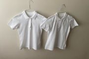 2 Lily &amp; Dan white polo shirts (new) age 9-10