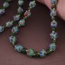 Vintage Venetian Style Skunk Eyes GlassBeads Necklace Image 2