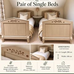 Pair of French country- style beds