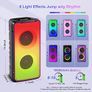 Bluetooth Speakers, 60W(80W Peak) Portable Loud Wireless Stereo Speaker with Rich Bass, Bluetooth 5.0, FM Radio, Colorful Lights, TWS Pairing, 10000mAh Battery, Outdoor Speaker for Home Party Gifts Image 6