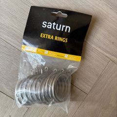 Saturn star brushed steel nylon lined curtain rings