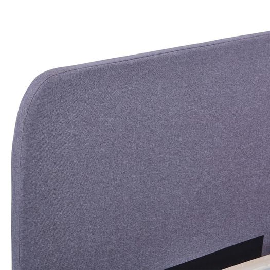 Bed Frame Light Grey Fabric 150x200 cm