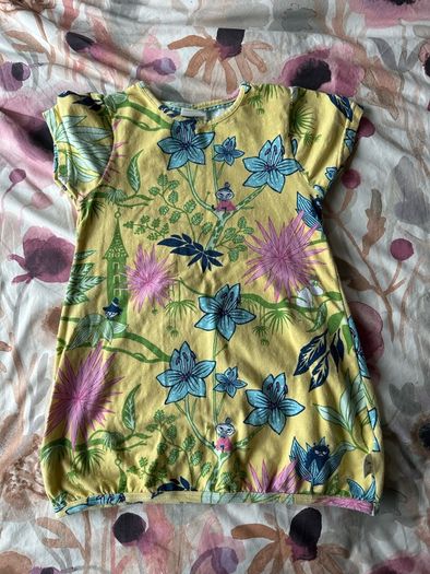 Cute Moomin tunic / dress for a girl, 110cm, 4-5 years