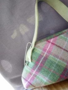 Tartan small hand bag