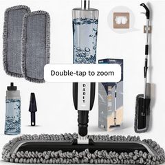 Spray Mops for Cleaning Floors-Microfibre Flat Mop with Sprayer FLoor Mop Wet Dry Floor Mop for House Cleaning with 2 Reusable Replacement Pads and 1 Refillable Bottle