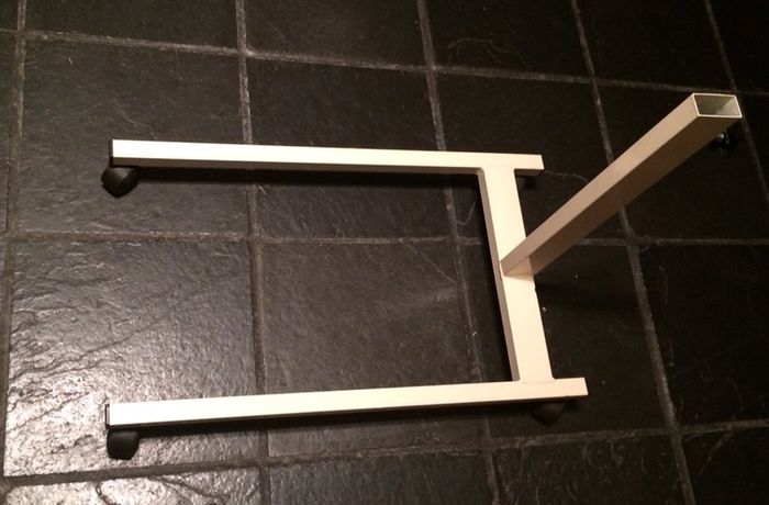 Adjustable bedside trolley