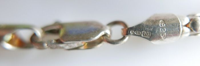 Vintage, Women's Sterling Silver 925 Bead Necklace. length 18,5" - 23,9g