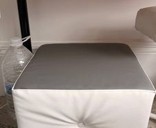 White Pedicure Pouffe / Salon Stool