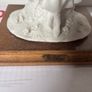 Belcari Capodimonte of Lady & Dogs statue Rare Bisque porcelain Italian Signed Image 3