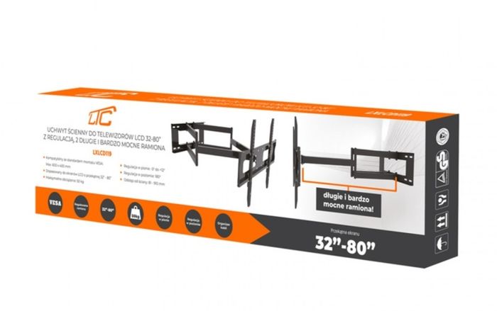 TV Wall Bracket Tilt Swivel Long Arm 32-80"