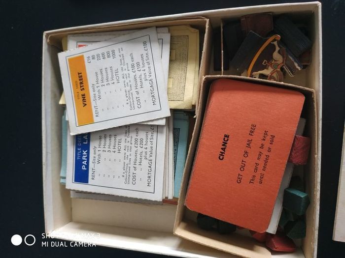 Early Wooden vintage Monopoly game