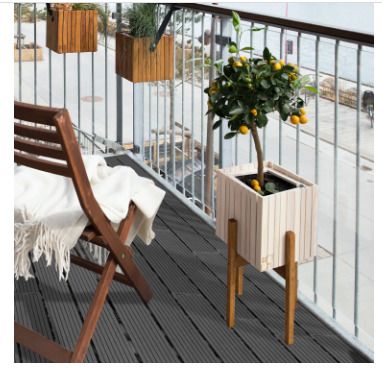 30x30cm patio tile WPC Garden floor board eco-friendly waterproof DIY splicing balcony floor