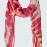 Oui large scarf - Pure Viscose - Pink White - BNWT RRP 60 Image 2