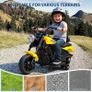 Children's Electric Motorcycle, 6V Electric Car for Children with Music and Lights, Soft Start and Suspension, Children's Light Motorcycle with 2 Training Wheels for 3-6 Years Image 5