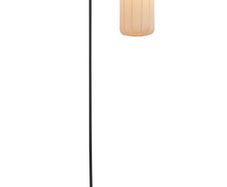 Japandi Floor Lamp with Gold and Beige Shade