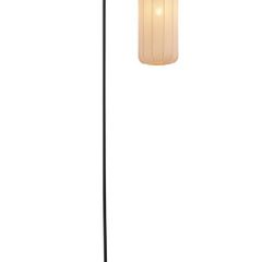 Japandi Floor Lamp with Gold and Beige Shade