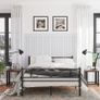 double bed frame, bed frame, metal bed frame, suitable for 140 x 190 cm mattress, guest bed, for adults, children, easy installation, for small rooms, black Image 2