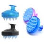 Silicone Scalp Brush Shower Shampoo Massage Comb Hair Washing Massager - BLUE Image 3