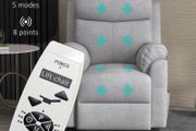 Power Lift Recliner Chair, Electric Lift Chair for Elderly, Overstuffed Linen Fabric Riser and Reclining Armchair with Remote Control, Side Pockets, for Living Room, Grey