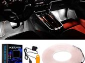 El Wire Lights USB Neon Wire White 5M/16Ft for Car Ambient Lighting Atmosphere Car Led Interior Strip Light Sewing Edge Decoration