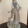 Nao by Lladro - Girl Holding Basket with Dog (RARE ITEM) Image 2